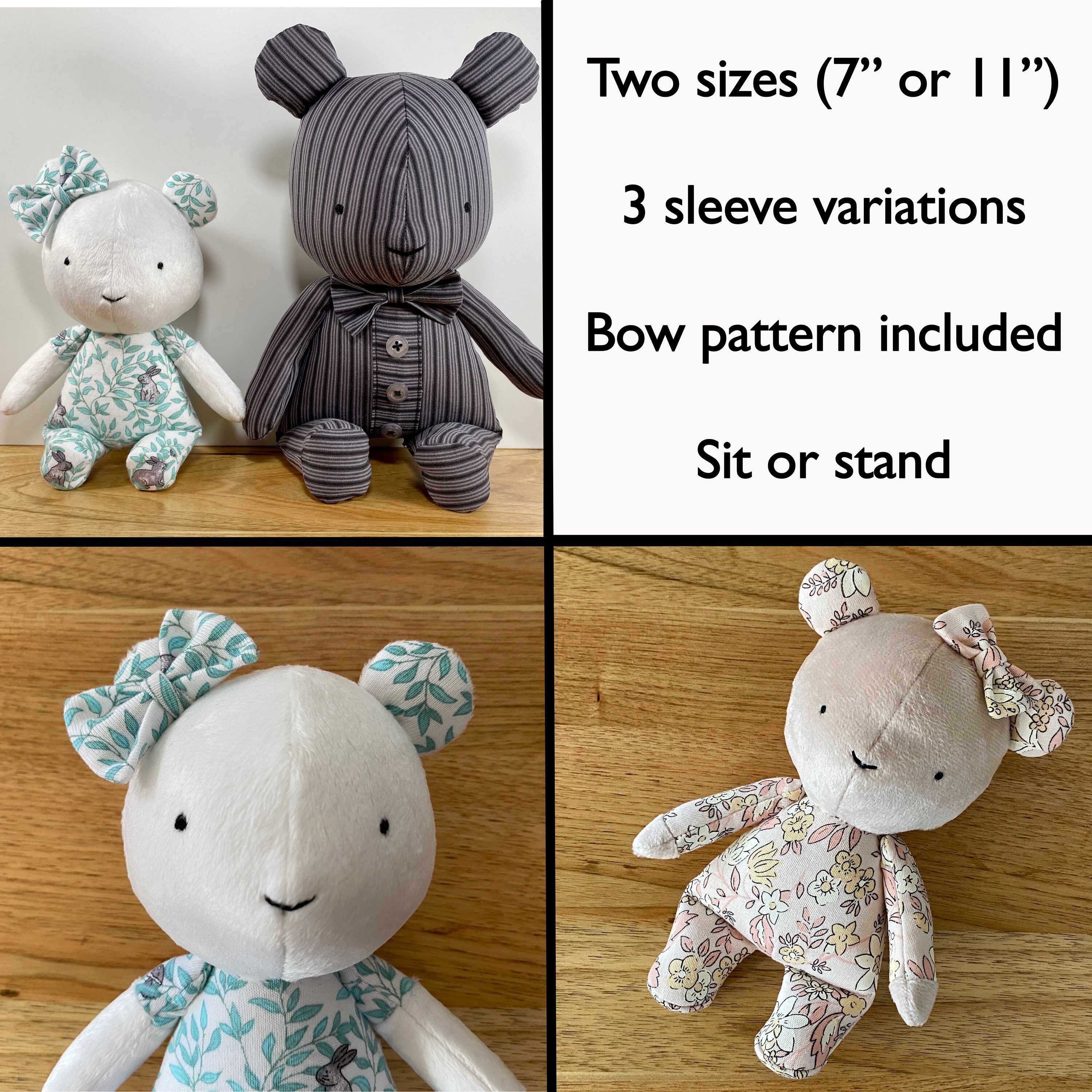 Memory Bear Pattern Pdf Teddy Bear Sewing Pattern Softie - Etsy Australia