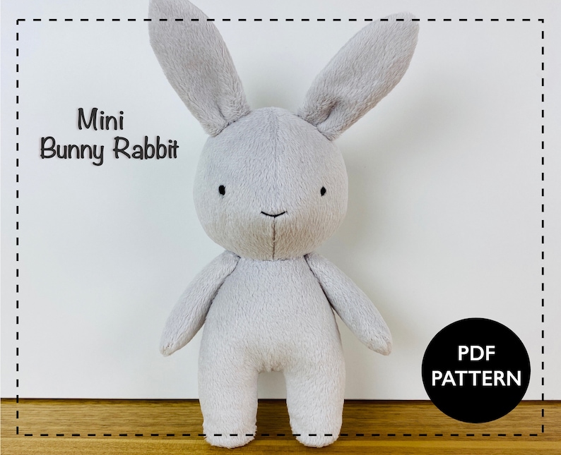 Easter Bunny Pattern Rabbit Sewing Pattern Stuffed Bunny Etsy