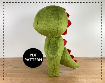 Patrón de costura de peluche de dinosaurio, juguete de peluche (patrón en PDF)