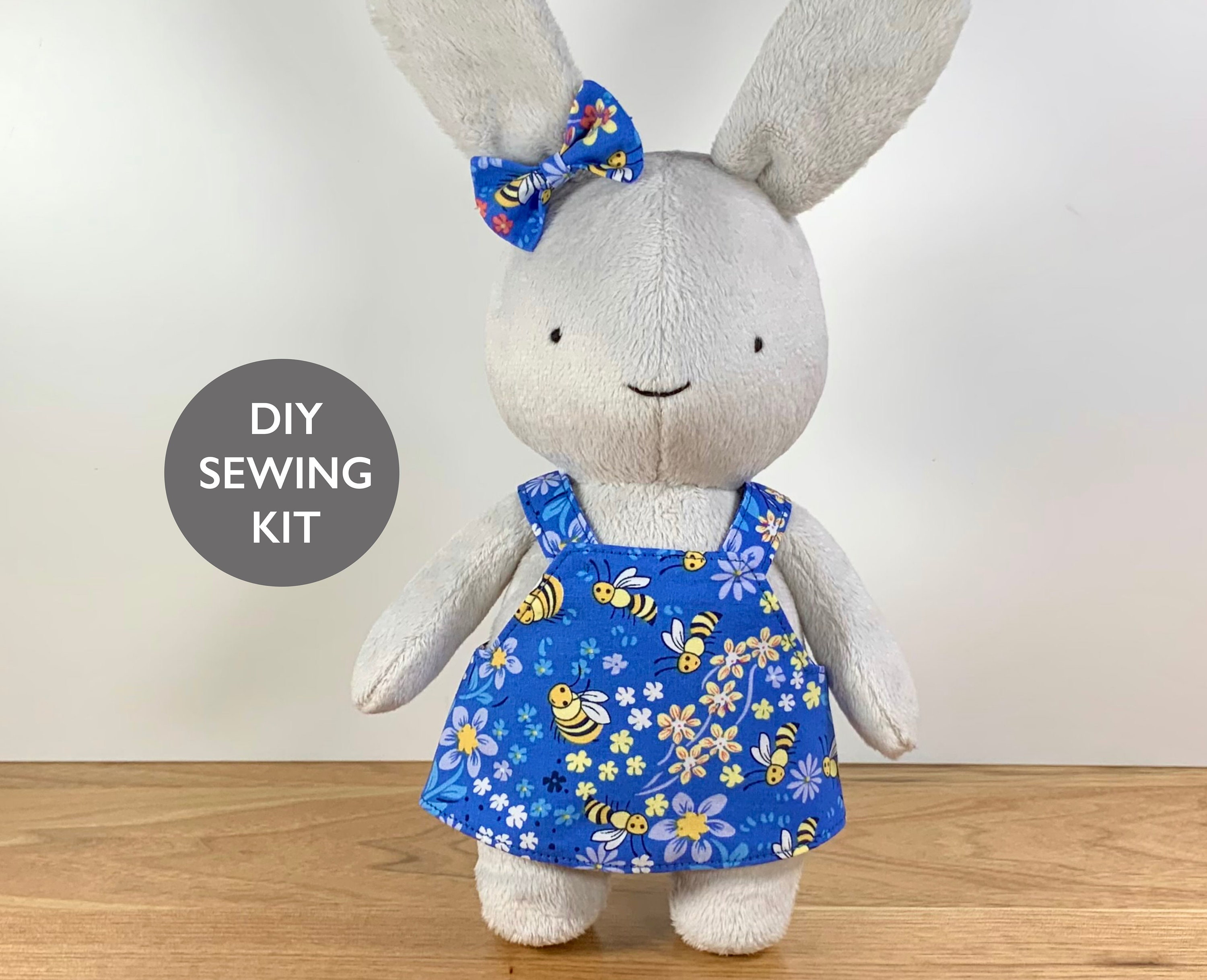 PDF 3 Stuffed Animal Sewing Patterns and Tutorials Sitting Baby Bunny,  Mouse, Elephant Soft Toy & Accessories, DIY Plush, Digital Download 