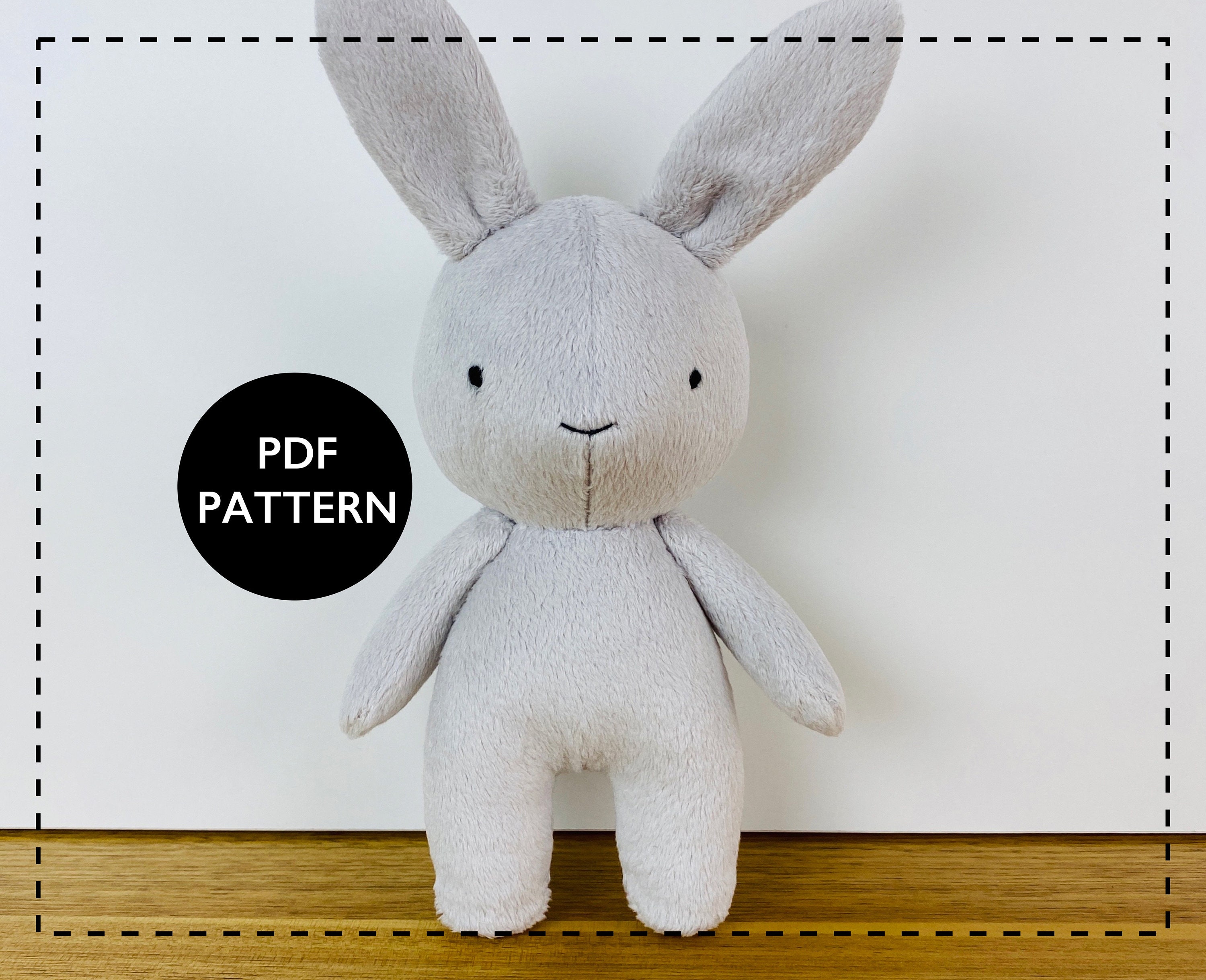 Easter Bunny Pattern Rabbit Sewing Pattern Stuffed Bunny