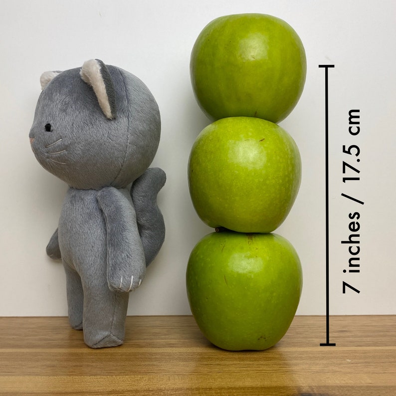 stuffed animal sewing pattern Cat sewing pattern cat plush digital pattern