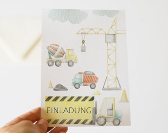 Einladung zum Kindergeburtstag [Baustelle]