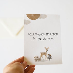 3er Set Geburtskarten [Willkommen im Leben] Baby / Geburt / Karte / Mädchen / Junge