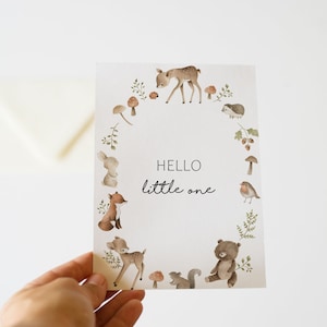 3er Set Geburtskarten [Hello little One] Baby / Geburt / Karte / Mädchen / Junge