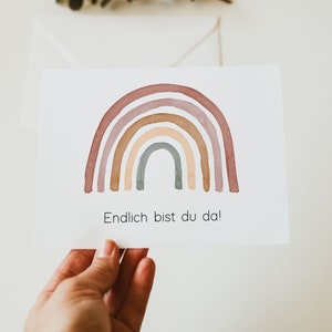 3er Set Geburtskarten [Endlich bist du da] Baby / Geburt / Karte / Mädchen / Junge