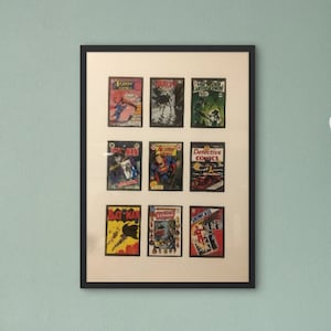 DC COMIC | NINE  - Set of 9 vintage dc Comic Cover Cards - Comic Lover - Detective Comic