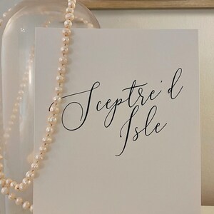 Elegance - Cartões de nome/número de mesa com fonte de caligrafia elegante - Cartões de nome de mesa de casamento impressos - Personalizado - tamanho A5