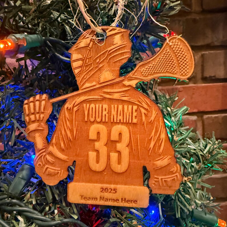 Custom Lacrosse Ornament (name, number, team year) - updated for 2025! imagem 1