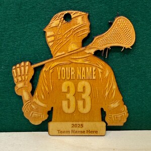 Custom Lacrosse Ornament (name, number, team year) - updated for 2025! imagem 2