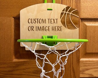 Custom wood backboard with Nerfoop included