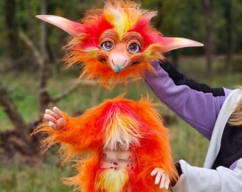 Made to order!  Fiery from labyrinth, fiery, poseable art doll