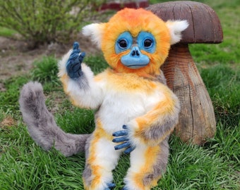 Radicato Reborn Brown Eyed Bindi Monkey Scimmia Scimpanzè Baby Gorilla /& Gratis Borsa Regalo!.