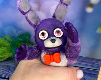 Toy Bonnie fnaf, plush Bonnie poseable art doll