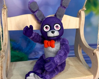 Toy Bonnie fnaf, plush Bonnie poseable art doll