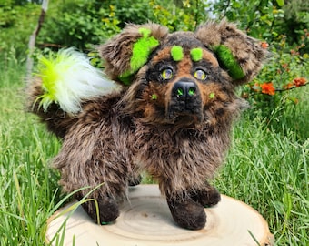 Dog, puppy, poseable art doll