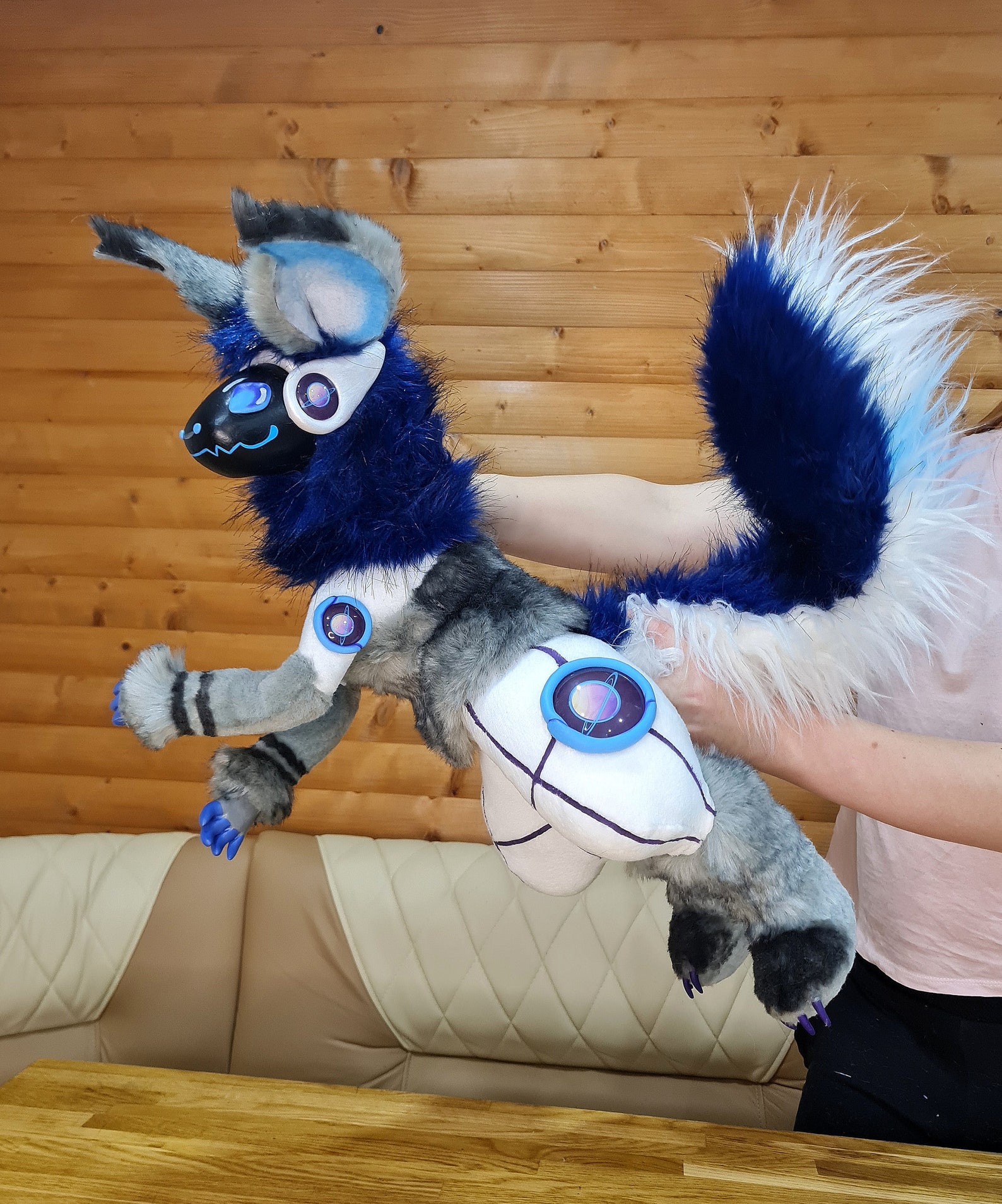 Protogen Toy Plush Proto Poseable Art Doll Protogen Etsy