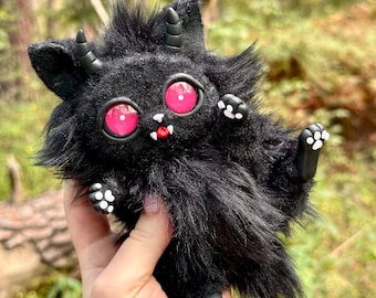 Doll black cat, Halloween cat