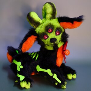 Plush Goat, goat with three eyes, halloween toy