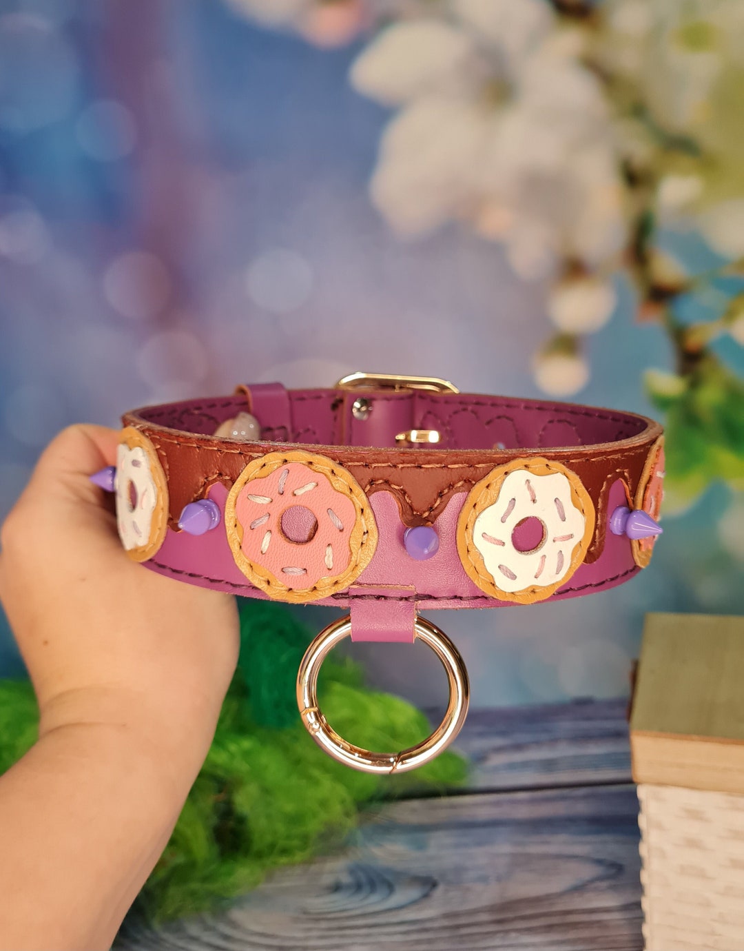 Collar With Donuts Collar Furry Collar Handmade Collar Etsy