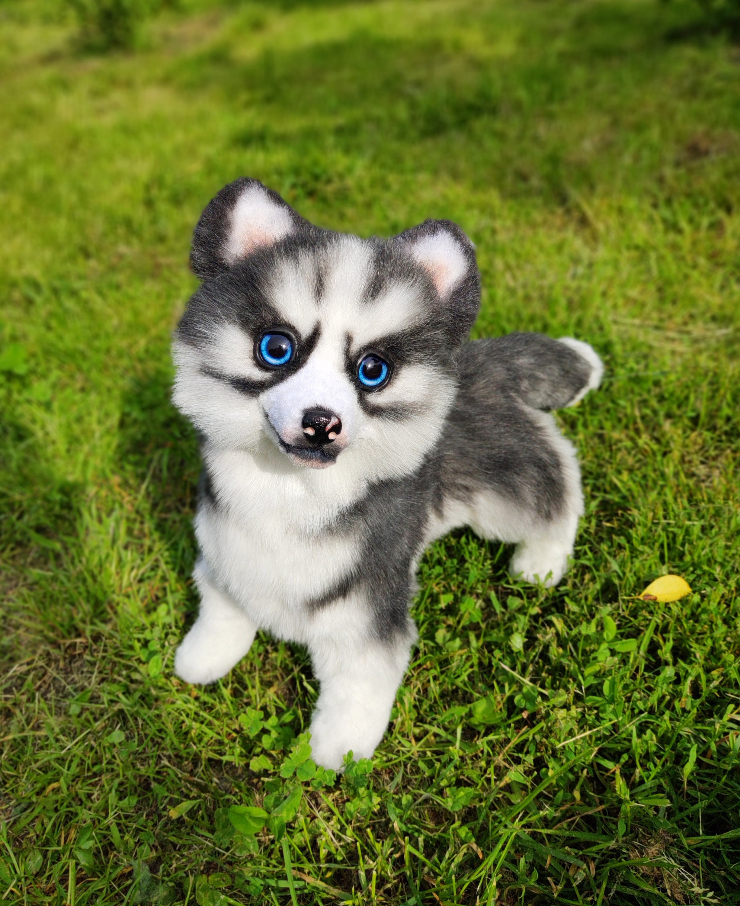 Handmade 100 Poseable toy Husky puppy. Dog plush. Stuffed Etsy