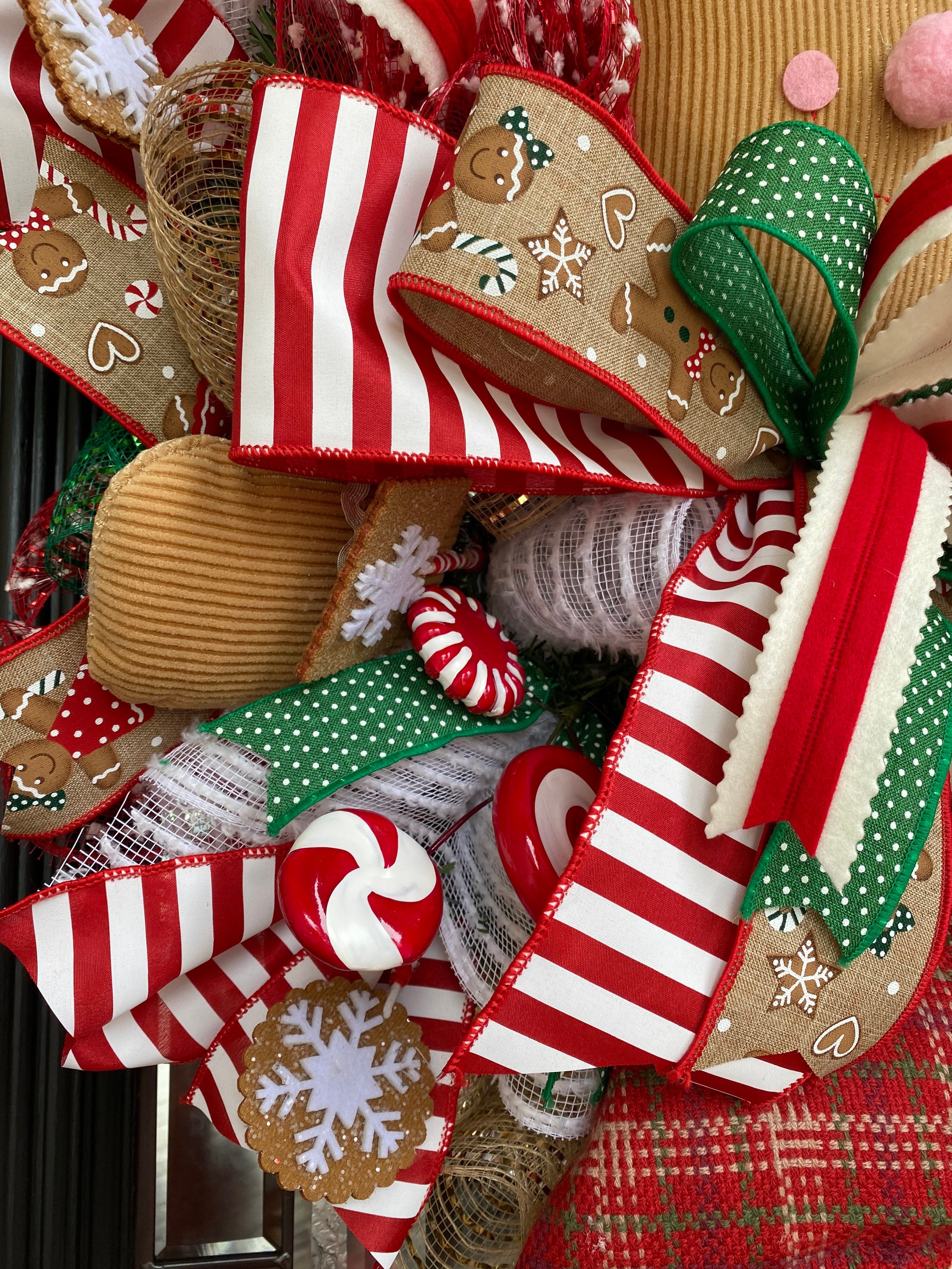 Christmas Wreath, Gingerbread Girl Wreath, Christmas Door Wreath ...