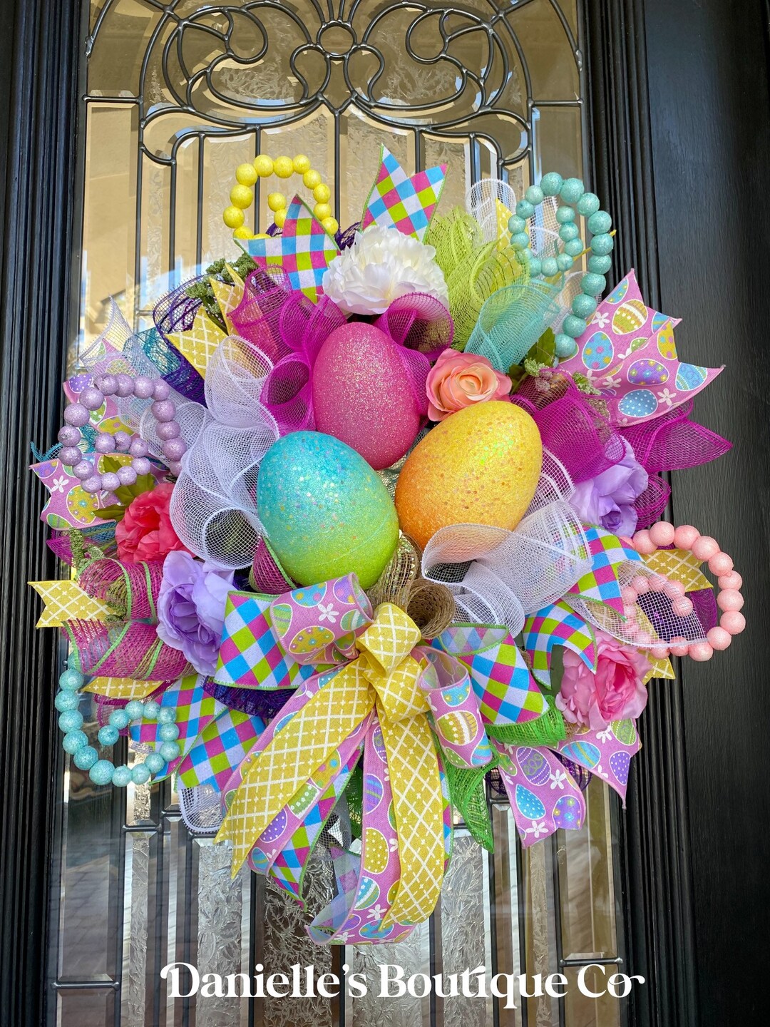 Easter Egg Wreath Spring Wreath Easter Decor Spring Decor