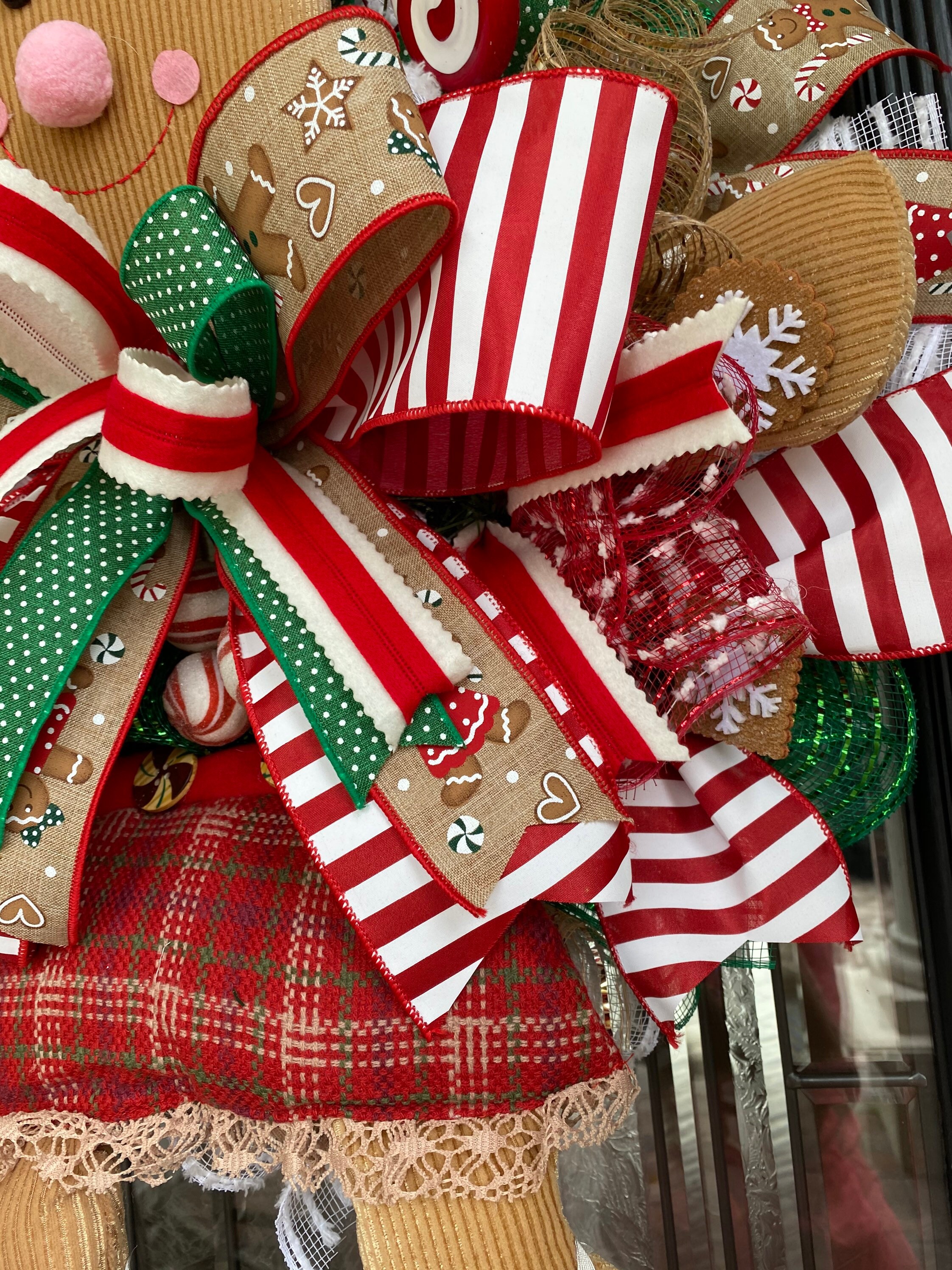 Christmas Wreath, Gingerbread Girl Wreath, Christmas Door Wreath ...