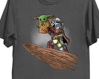 Cute King T-Shirt | Mandalorian Inspired Animated Tee | Galaxy Child Fan Gift | Sci-Fi Mashup Shirt