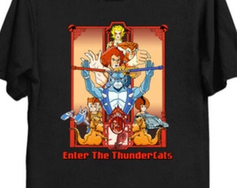 Enter the Cats T-Shirt | ThunderCats Inspired Martial Arts Tee | 80s Cartoon Fan Gift | Kung Fu Cat Shirt