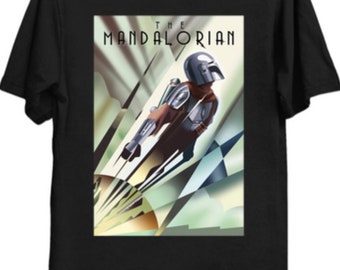 Mandoteer T-Shirt | Mandalorian Inspired Retro Hero Tee | Jetpack Fan Gift | Sci-Fi Mashup Shirt