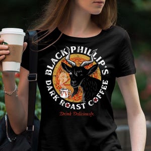 Phillip's Dark Roast T-Shirt | The Witch Inspired Folk Horror Tee | Black Phillip Fan Gift | Art House Horror Shirt