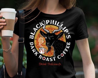 Phillip's Dark Roast T-Shirt | The Witch Inspired Folk Horror Tee | Black Phillip Fan Gift | Art House Horror Shirt