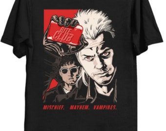 Bite Club T-Shirt | Lost Boys Inspired Vampire Tee | Fight Club Parody Shirt | 80s Horror Fan Gift