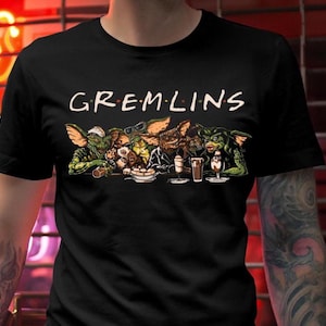 Gremlins Inspired T-Shirt | 80s Horror Movie Fan Gift | Mogwai Gizmo Tee | Vintage Horror Shirt | Movie Mashup Graphic Tee