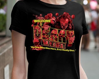 Welcome to Derry T-Shirt | IT Inspired Stephen King Tee | Pennywise Fan Gift | Horror Movie Shirt