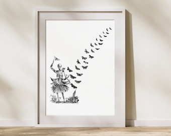 Skeleton Collage Print