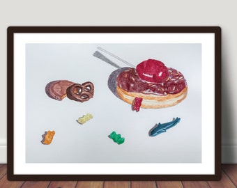 Watercolor Sweet Treats Print