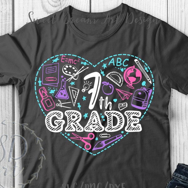 7th Grade svg, Back to school svg, Seventh Grade Back to school svg, Seventh Grade svg, Back to school  2021 svg, Cricut, 7th Grade 2021 svg