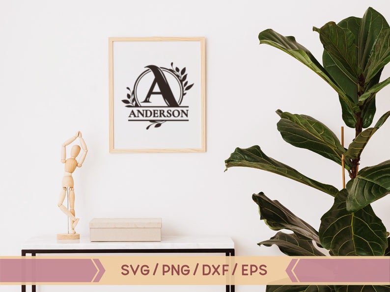 Family Monogram Svg, Split Monogram, Monogram Frame Alphabet, Last Name ...