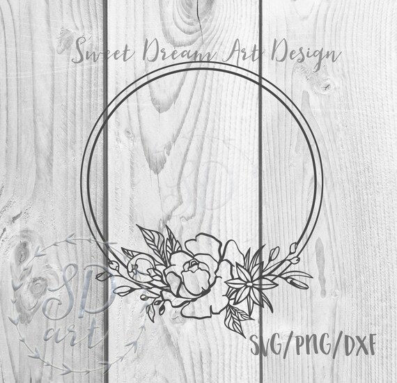 Download Flower Frame Svg Flowers Svg File Flower Border Svg Floral Etsy