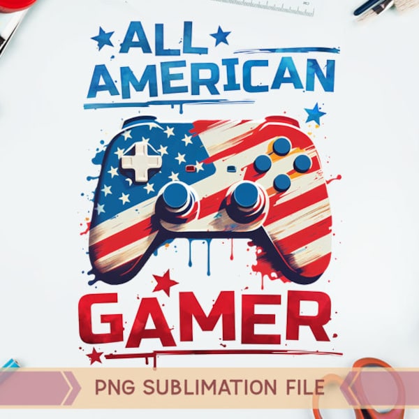 All American gamer png, USA Game Controller png,Patriotic png, 4th july png, American flag png, Gaming Controller png, American gamer png