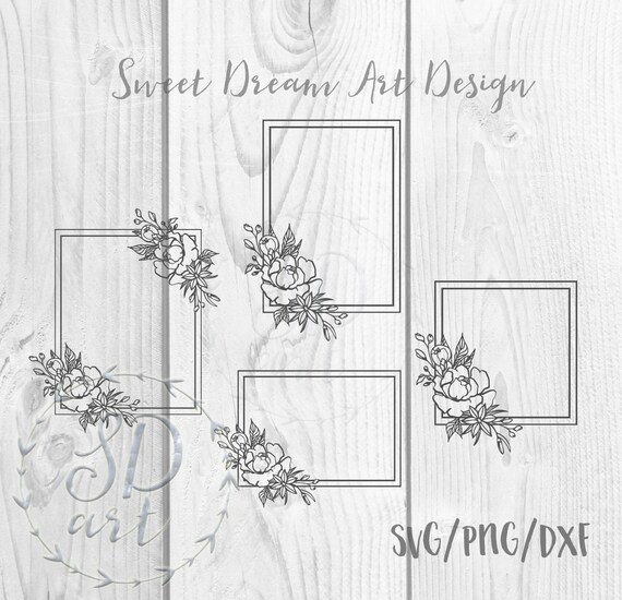 Download Free Flower Frame Boundle Svgflower Frame Set Svgflowers Etsy SVG Cut Files