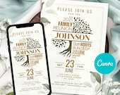 Family Reunion Invitation, Family Tree Reunion Invite Canva Template,Editable Family Reunion,Family Gathering Electronic or Printable Invite