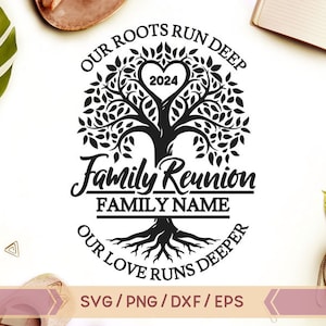 Family Reunion Tree SVG, Our Roots Run Deep Svg,family Reunion SVG ...