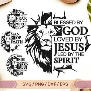 Von Gott gesegnet, Mann des Glaubens, Mann des Glaubens, fürchte dich nicht, Jesus, religiöses Geschenk, Schrift Bibel, Kreuz, christliches Geschenk