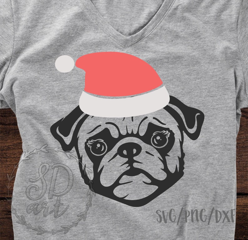 Christmas Pug Svg Christmas Dog Svg Pug Svg File Christmas Svg - Etsy