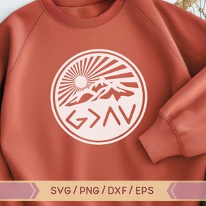 God is groter dan de hoogte- en dieptepunten SVG, God is groter SVG-bestand, God SVG, christelijke SVG, religieuze SVG, berg SVG, God SVG, PNG, God PNG