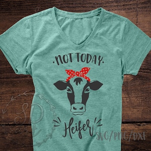 Not Today Heifer Svg File,cow Svg,bandana Heifer Svg,bandana Cow Svg ...