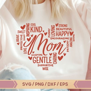 Mama Herz svg, Mutter svg, Mom svg, Mama svg, Herz svg, Muttertag svg, PNG, Muttertag svg, Beste Mutter svg, starke Mutter svg, coole Mutter svg